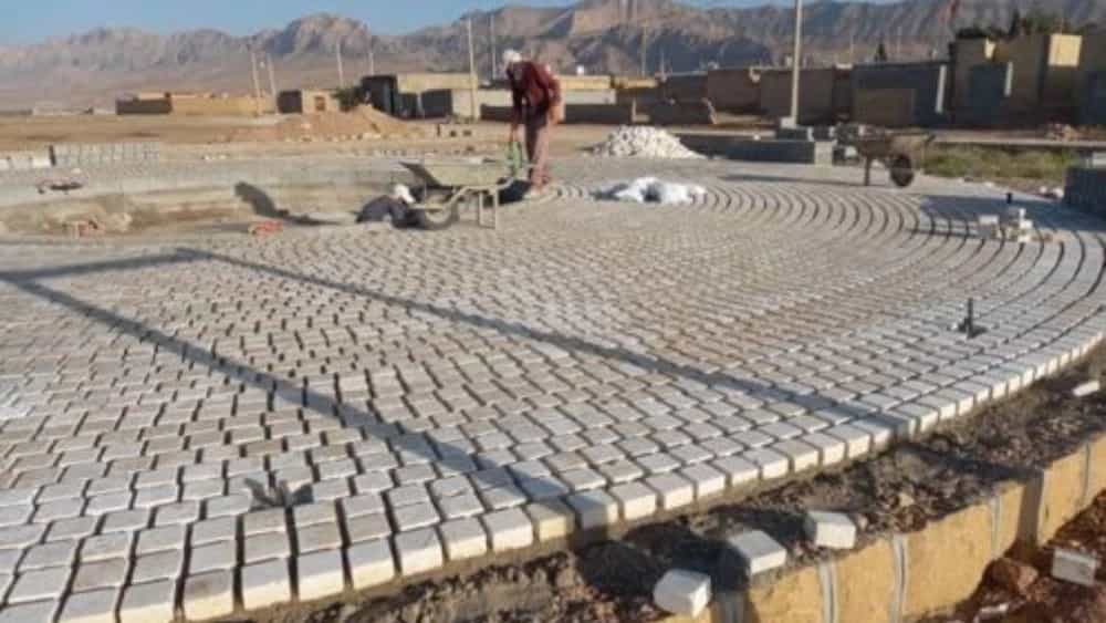 سنگ کوبیک مرمر قرمز بجستان برای کفسازی